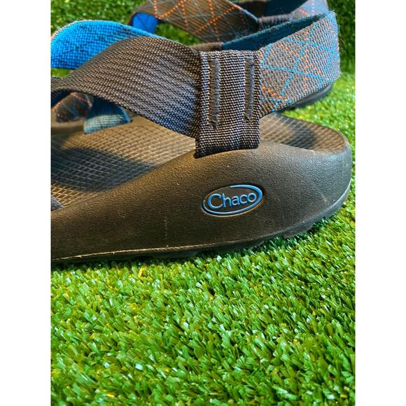 Chaco Men\'s Sport Hiking Sandals Strappy Blue Multicolor Straps Size 11